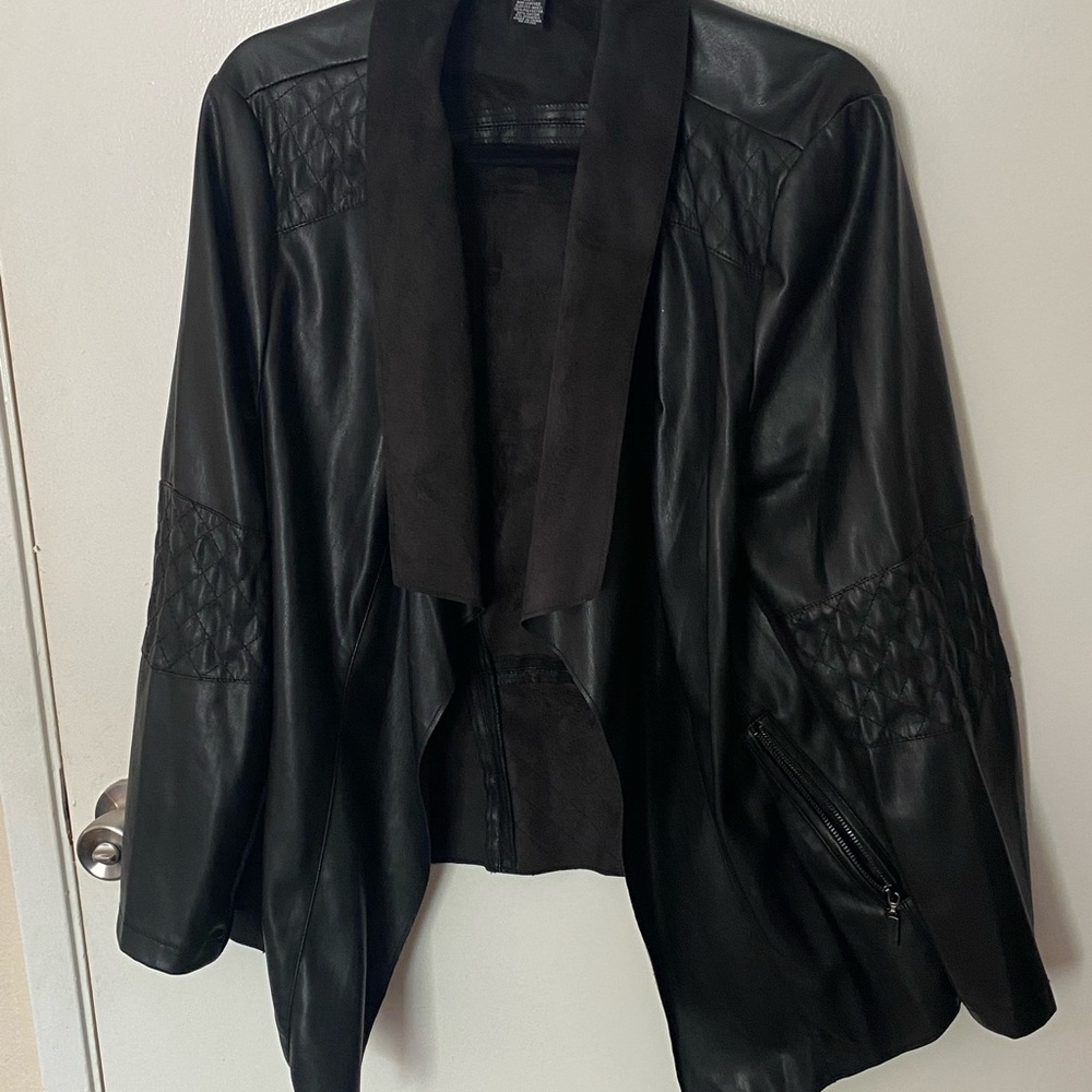 Leather blazer jacket